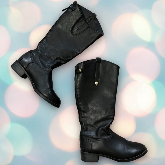 Marc Pico Women’s Black Faux Leather Boots Size 6 - Picture 3 of 6